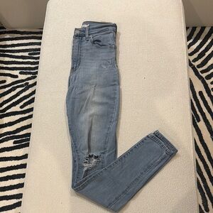 Levi's Blue Skinny Jeans with Distressed Detail